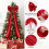 Christmas Tree Bow Topper Extra Large 20x47 inch Wine Red 6