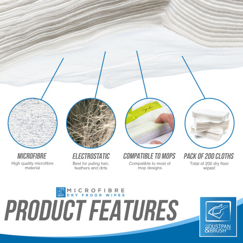 Disposable Microfibre Floor Cloths 200 Pack 2