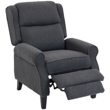 132 Recliner Armchair, with Extended Footrest - Dark Grey