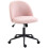 Teddy Fleece Office Chair with Wheels - Light Pink 1