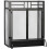 3-Panel Folding Fireplace Screen with Door, Freestanding Spark Guard, Metal Mesh Fireguard, Black 1