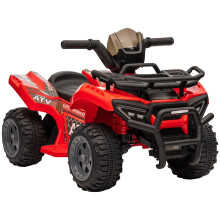 6V Kids Electric Ride on Car Toddlers Quad Bike All Terrain Vehicle Toy With Music for 18-36 months Red