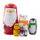 Wooden Santa Nesting Dolls Handmade 5 pcs 2