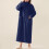 Women's Plush Zip-Up Bathrobe Warm Fluffy Housecoat with 4