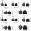 High Heel Tap Caps Replacement 20 Pairs Black U-Shape 5 2