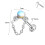 Stainless Steel Labret Lip Stud 16G 8mm 3