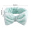 Bowknot Headband Solid Color Wide Plush Headband White 3