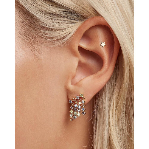 Titanium Cartilage Stud 16G Threadless Push-in Helix Tragus 1