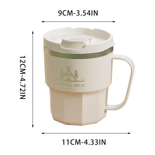 304 Stainless Steel Vacuum Mug 400ml Double-Layer with 2