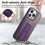 Purple MagSafe iPhone 14 Pro Max case with belt clip and 5