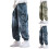 Boys Cargo Pants Wide Leg Straight Soft Trousers with 6