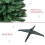 6ft Unlit Artificial Christmas Tree, Pencil Slim Xmas Tree with Solid Stand and Realistic Branches, Green 8
