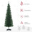 6ft Unlit Artificial Christmas Tree, Pencil Slim Xmas Tree with Solid Stand and Realistic Branches, Green 6