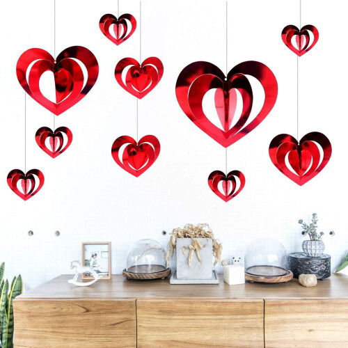 Valentine's Day Hanging Decorations Candy Hearts Swirl 16 1