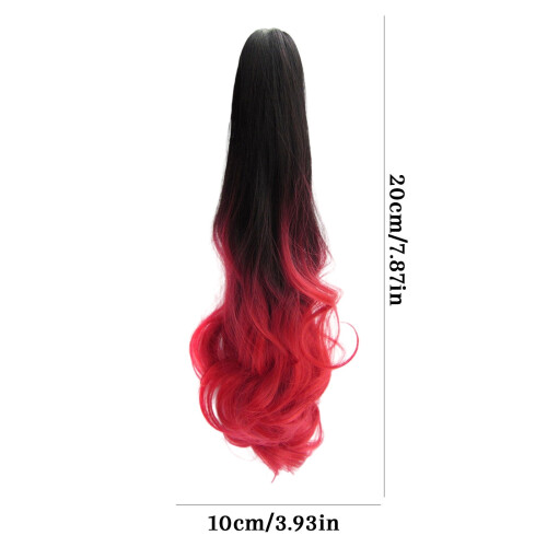 Ponytail Extension Claw Clip Wavy Long Tail Hairpiece 1