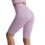 Women's High Waist Elastic Athletic Shorts Black 2