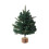 White Flocked Mini Christmas Tree 17.72 in PVC Snow-Covered 2