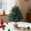 White Flocked Mini Christmas Tree 17.72 in PVC Snow-Covered 4