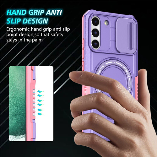 Purple Shockproof Case for Samsung Galaxy S22 Plus 6.6 inch 2