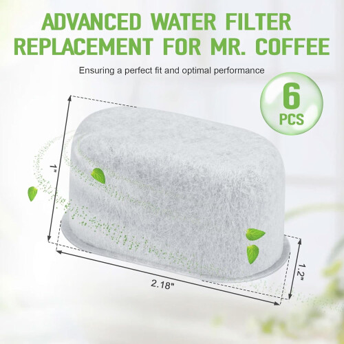 Activated Water Filter Cartridges for Mr. Coffee 12-Cup 2