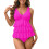 Women's Tankini Swimsuit Solid Slimming Full-Coverage 4