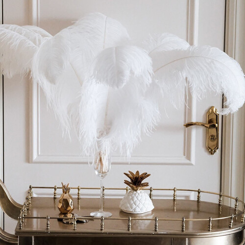 Ostrich Feathers Natural Grey 12-14 Inch 1 Piece 2