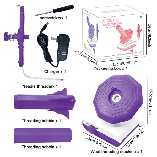 Yarn Winder Electric Purple 13 oz 2