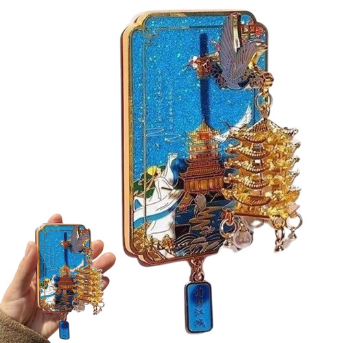 Luminous Tower Fridge Magnet 3D Architecture 1