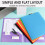 Plastic Folder with Pockets Letter Size Black 7-Pack 7