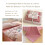 Bedding Set Minimalist Striped 4-Piece Pink 2