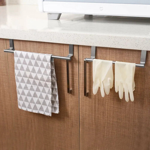 Stainless Steel Over-Door Towel Rack Single Pole 2