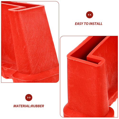 Ladder Foot Mats Red Non-Skid 4 Pcs 2