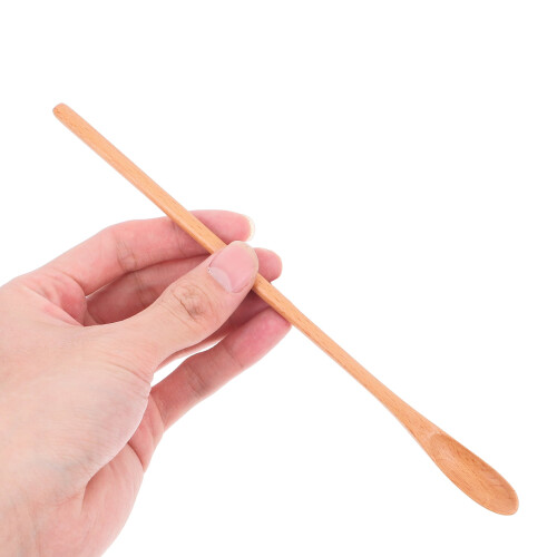 Wooden Spoon for Honey Coffee Long Handle 2 Pcs 2