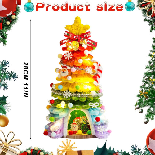 Mini Christmas Tree Tabletop 11 Inch with Gold Star 2