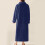 Women's Plush Zip-Up Bathrobe Warm Fluffy Housecoat with 5