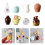 Cute Ceramic Vase Fridge Magnets 8pcs 5