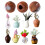 Cute Ceramic Vase Fridge Magnets 8pcs 6
