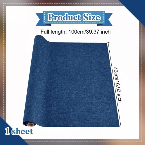 Medium Blue Book Binding Cloth 39.4x16.9 in Polyester 1