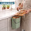 GEEZY GEEZY Hanging Kitchen Waste Bin 3L Over Door Compost Caddy Food Waste Trash Can Pot 3