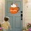 Wooden Pumpkin Fall Decor Sign Orange 4