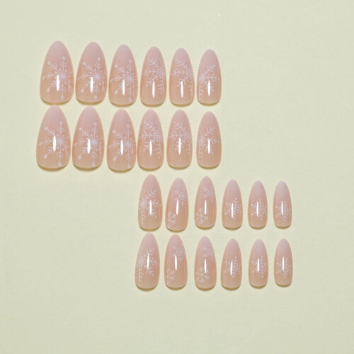 Christmas Press-on Nails Medium Almond 24 Pcs 1