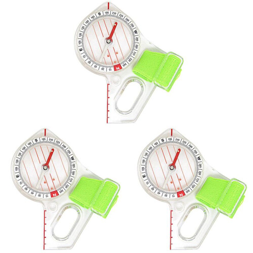 3X Professional Outdoor Thumb Compass Competition Elite Direction Compass Portable Compass Map Scale 1