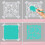 Rose Stencil Set Reusable Plastic 2 pcs 6x6 inch 6