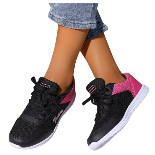 Women's Lightweight Mesh Sneakers Black US 7.5 2