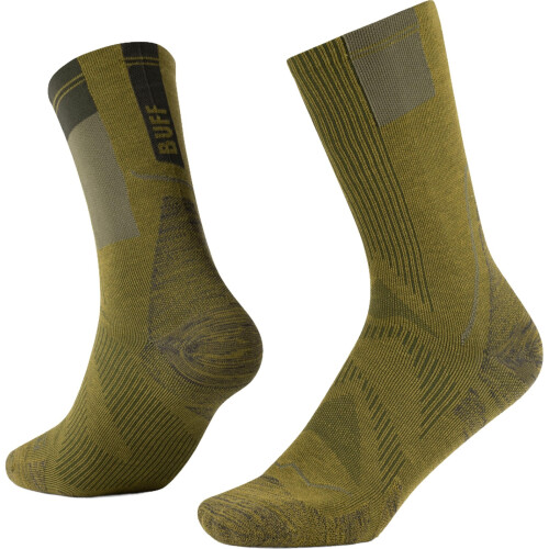 Buff (M, Khaki) Buff Coolnet Trail Running Crew Socks