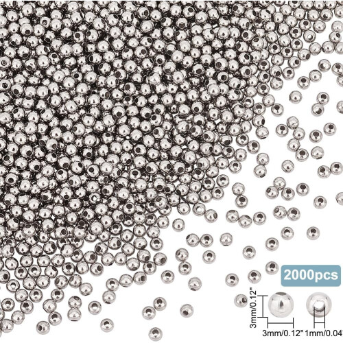 Stainless Steel Round Beads 3mm 2000 pcs 1