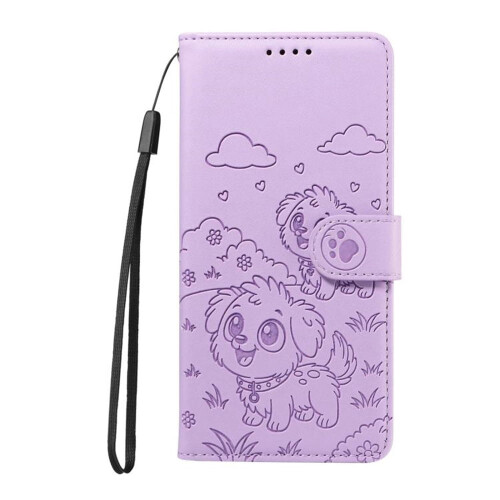 Purple Leather Flip Case for Galaxy S25 Edge 5G with RFID 1