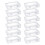 12-Pack Clear Plastic Storage Containers, 8 x 5 x 1.75 Inch Empty Hinged Box, Stackable Organizer 2