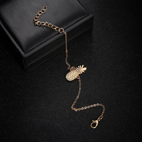 Boho Anklets for Women Beaded Pineapple Gothic Beach Chains 2