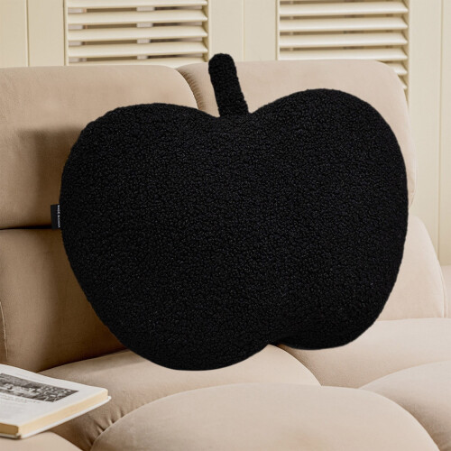 Fluffy Apple-Shaped Sherpa Pillow Cushion 2